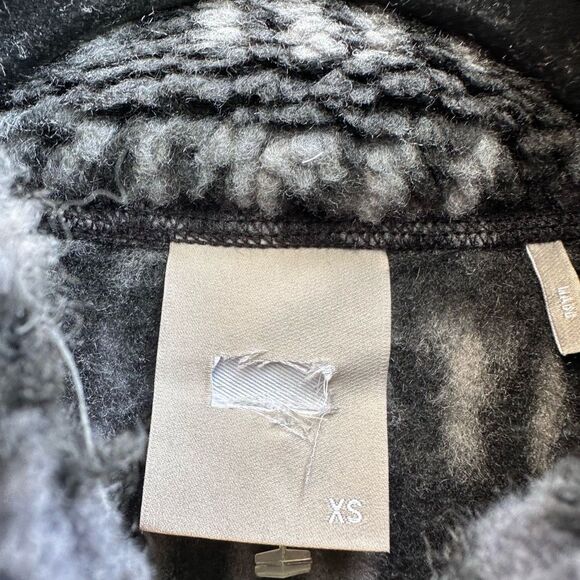 Kith Womens Waverly Multi Monogram Fleece Black XS NEW - Picture 3 of 7